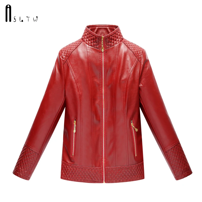 ASLTW XL-6XL Leather Jacket Women New Fashion Plus Size Solid Zipper Female Jacket Turn Down Long Sleeve Women's Leather Jacket
ASLTW XL-6XL Leather Jacket Women New Fashion Plus Size Solid Zipper Female Jacket Turn Down Long Sleeve Women's Leather Jacket