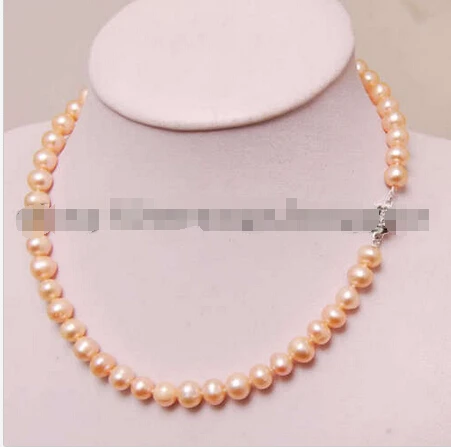 8-9MM Natural Pink Akoya Cultured Pearl Flower Clasp necklace 17" ^^^@^Noble style Natural Fine jewe FREE SHIPPING
8-9MM Natural Pink Akoya Cultured Pearl Flower Clasp necklace 17" ^^^@^Noble style Natural Fine jewe FREE SHIPPING
