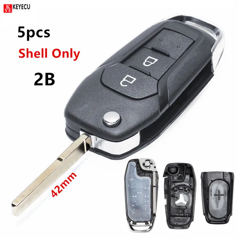 Keyecu 5pc Flip Folding key Remote Car Key Shell Case Fob 2Button Uncut HU101 blade for Ford Fusion Edge Explorer 2013 2014 2015
Keyecu 5pc Flip Folding key Remote Car Key Shell Case Fob 2Button Uncut HU101 blade for Ford Fusion Edge Explorer 2013 2014 2015