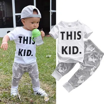 Toddler Kids Baby Boy Clothes Short Sleeve This Kid Letter Print T-shirt Top Deer Pants 2PCS Outfits Bebes Clothing Set 0-5Y
Toddler Kids Baby Boy Clothes Short Sleeve This Kid Letter Print T-shirt Top Deer Pants 2PCS Outfits Bebes Clothing Set 0-5Y