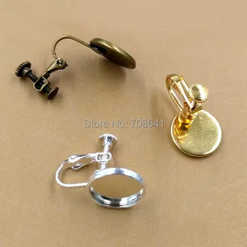 Blank Earrings Bases with Round Bezel Clip On Screw Earring DIY Findings Settings for Non Pierced Ears Mixed Colors Plated
Blank Earrings Bases with Round Bezel Clip On Screw Earring DIY Findings Settings for Non Pierced Ears Mixed Colors Plated