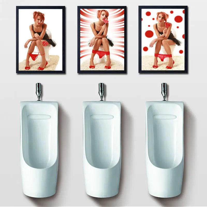 Colorful Bar Bathroom Decoration Canvas Painting Europe Toilets Hanging Sexy Pink Red Panties Women Wall Picture Model Poster
Colorful Bar Bathroom Decoration Canvas Painting Europe Toilets Hanging Sexy Pink Red Panties Women Wall Picture Model Poster