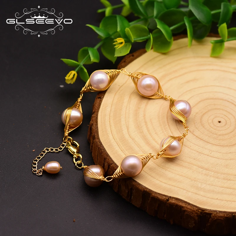 GLSEEVO Original Handmade Natural Fresh Water Purple Pearl Adjustable Bracelet For Women Gift Pulseras Mujer Fine Jewelry GB0145
GLSEEVO Original Handmade Natural Fresh Water Purple Pearl Adjustable Bracelet For Women Gift Pulseras Mujer Fine Jewelry GB0145