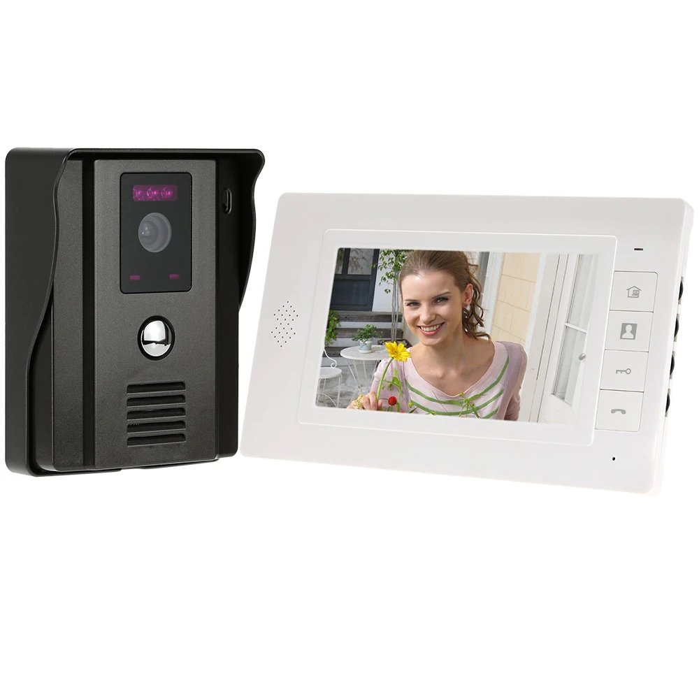 CUSAM 7" Color Video Door Phone Doorbell Intercom System 800TVL Resolution Two-way Audio Bell Home Security Unlock Night Vision
CUSAM 7" Color Video Door Phone Doorbell Intercom System 800TVL Resolution Two-way Audio Bell Home Security Unlock Night Vision
