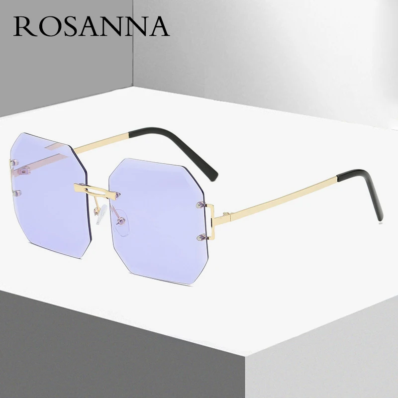 ROSANNA Fashion Rimless Metal Sunglasses Women Brand Designer Retro Square crystal cutting Lens Fashion Shades Sun Glasses UV400
ROSANNA Fashion Rimless Metal Sunglasses Women Brand Designer Retro Square crystal cutting Lens Fashion Shades Sun Glasses UV400