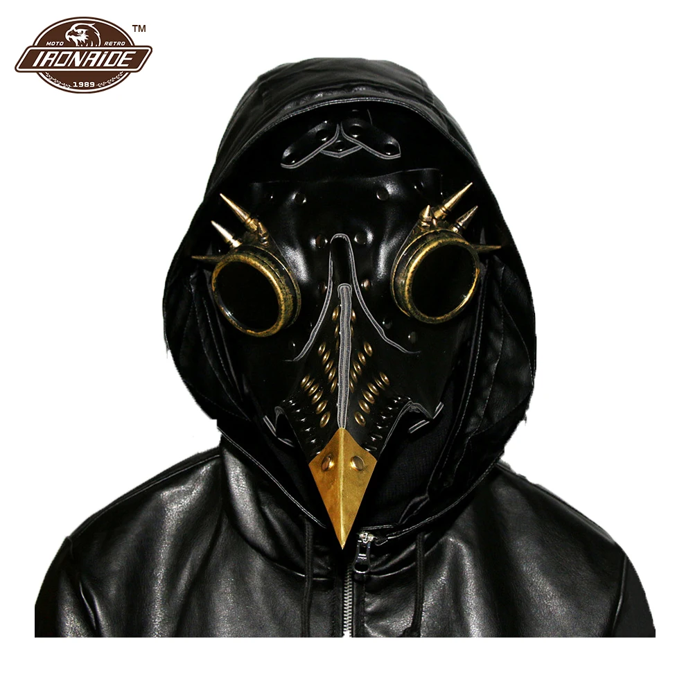 Motorcycle Face Mask Steampunk Mask Motorcycle Mask Windproof PU Leather Mask Balaclava Motorcycle Halloween Face Shield