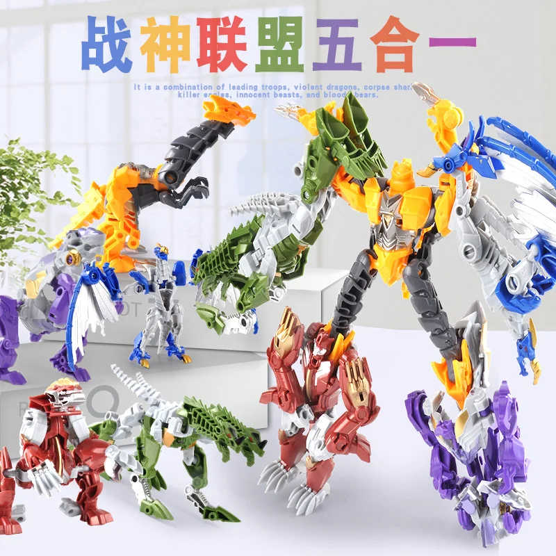 Dinosaurs Rangers Assembled Figure Toys Deformation Alien Dragon Monster Gifts for Kids 5 In 1 Transformation Robot
Dinosaurs Rangers Assembled Figure Toys Deformation Alien Dragon Monster Gifts for Kids 5 In 1 Transformation Robot