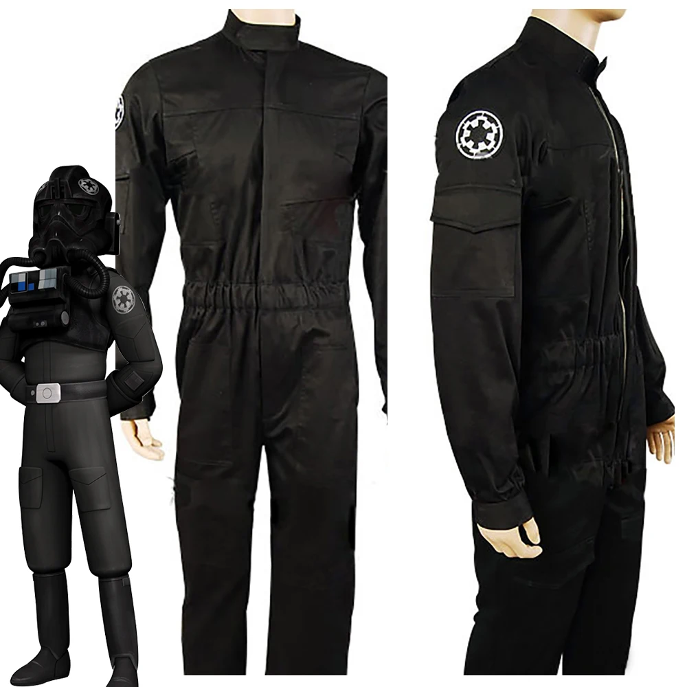 Star Wars Imperial Tie Fighter Pilot Black Flightsuit costume /<custome made/>