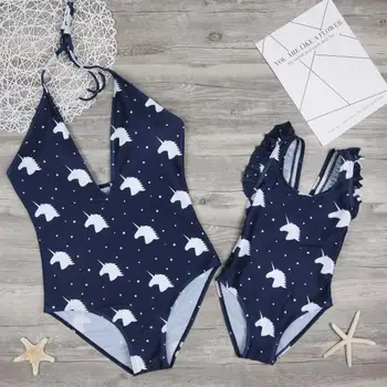 2018 New Mather And Daugher Swimwear Cartoon Unicom One Pieve Swimsuit Halter Padded Women Bathing Suit Baby Kids Beachwear
2018 New Mather And Daugher Swimwear Cartoon Unicom One Pieve Swimsuit Halter Padded Women Bathing Suit Baby Kids Beachwear