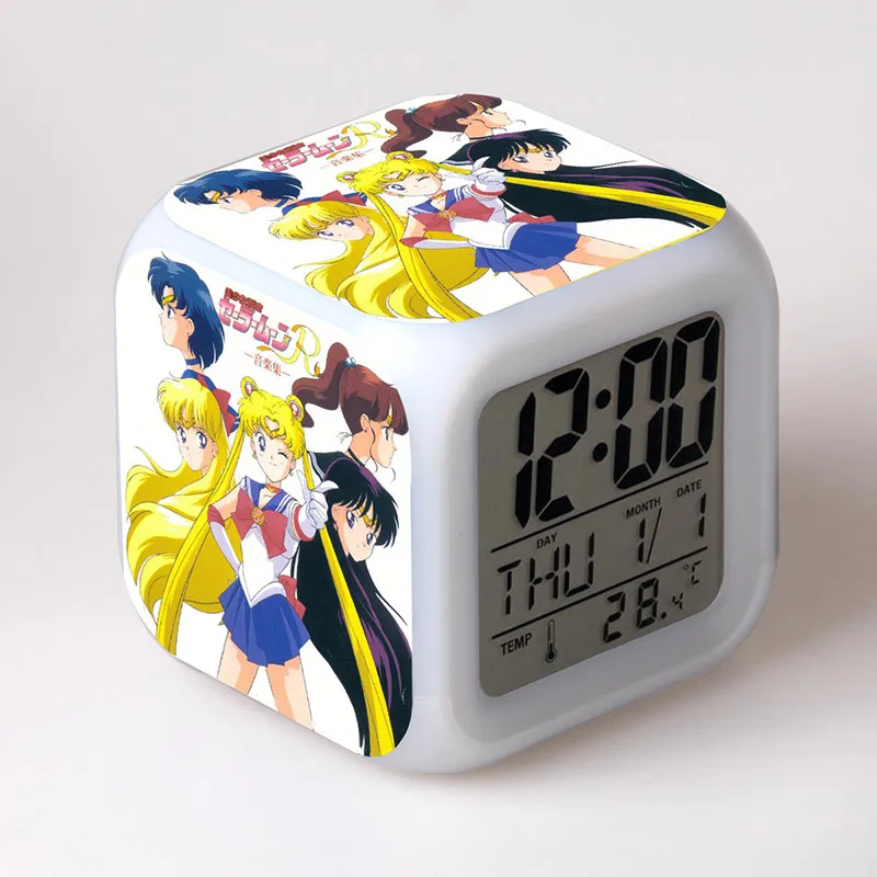 Anime Sailor Moon Reloj Figures Alarm Clock with Flashin Touch Light Desk Watch PVC Figurines Toys for Girls
Anime Sailor Moon Reloj Figures Alarm Clock with Flashin Touch Light Desk Watch PVC Figurines Toys for Girls