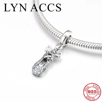 New 925 Sterling Silver clear CZ Elegant Ballet Shoes shape fine Pendant Bead Fit Original Pandora Charm Bracelet Jewelry making 
New 925 Sterling Silver clear CZ Elegant Ballet Shoes shape fine Pendant Bead Fit Original Pandora Charm Bracelet Jewelry making