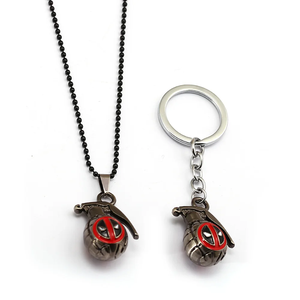 Movie Deadpool Bomb Model Toy Keychain Metal Necklace Beads Chain Alloy Keyring Pendant Key Chain Chaveiro Men Jewelry
Movie Deadpool Bomb Model Toy Keychain Metal Necklace Beads Chain Alloy Keyring Pendant Key Chain Chaveiro Men Jewelry