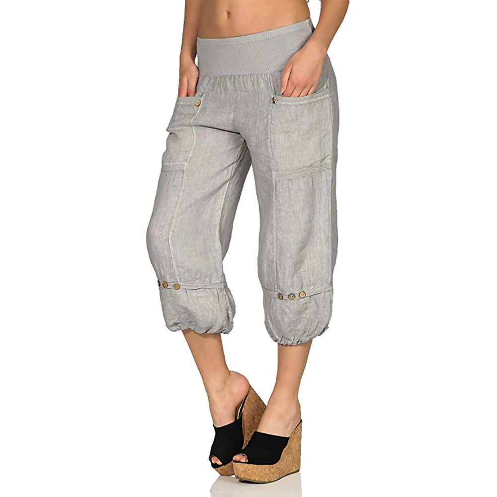SFIT Solid Pants Women 2019 Loose Wide Leg Pants Capris Bloomers Trousers Knee Length Female Bottoms Casual Pants Short Pants
SFIT Solid Pants Women 2019 Loose Wide Leg Pants Capris Bloomers Trousers Knee Length Female Bottoms Casual Pants Short Pants