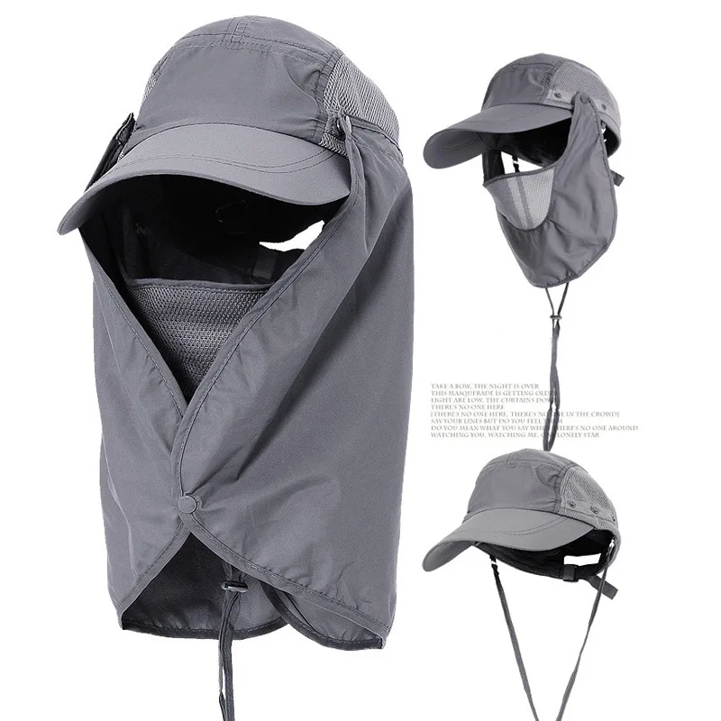 

Outdoor sunshade sunscreen cap removable anti-ultraviolet breathable fishing mountaineering forest anti-mosquito sand thermal