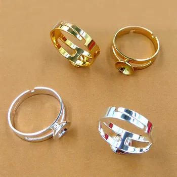 Multi-color Plated Rings Settings with 8mm Circle Bezel Pearl Resin Cabochons Bases Blanks Adjustable Ring Findings DIY 
Multi-color Plated Rings Settings with 8mm Circle Bezel Pearl Resin Cabochons Bases Blanks Adjustable Ring Findings DIY