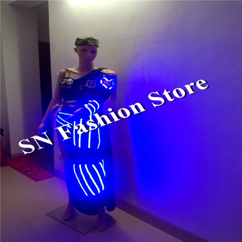 SN82-3 Colorful LED light ballroom costumes sexy dresses dance women clothes Army uniform soilder stage model dj nightclub wear
SN82-3 Colorful LED light ballroom costumes sexy dresses dance women clothes Army uniform soilder stage model dj nightclub wear