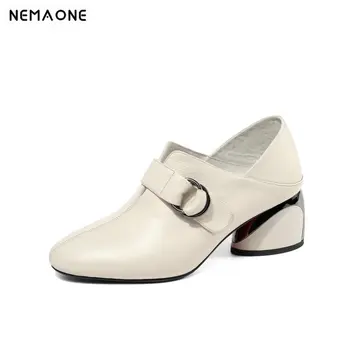 Newest pumps women spring autumn genuine leather square toe solid color shoes high heeled party shoes big size 34-42
Newest pumps women spring autumn genuine leather square toe solid color shoes high heeled party shoes big size 34-42