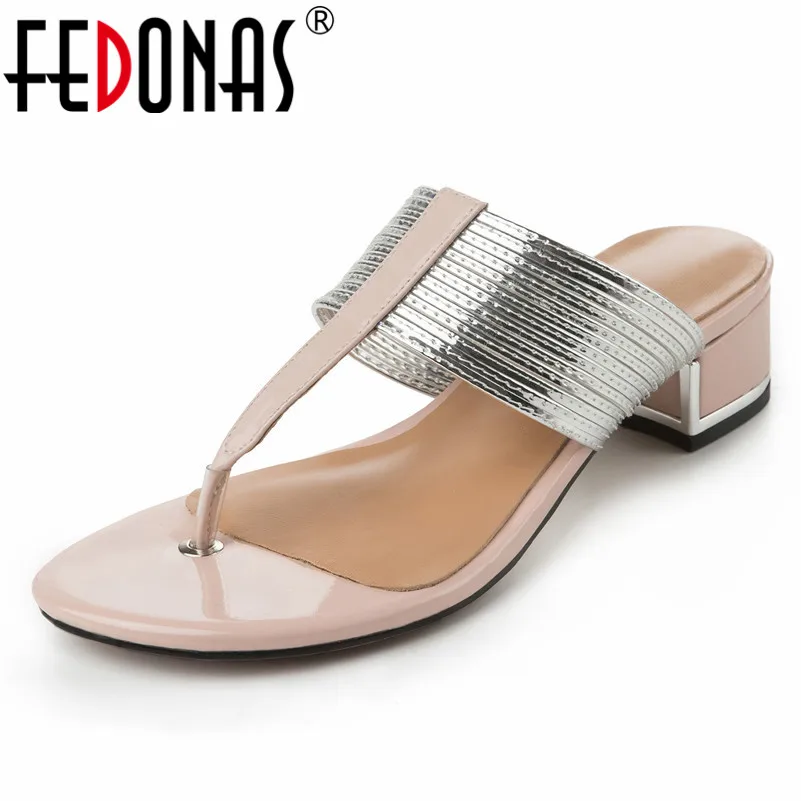 FEDONAS Brand Design Round Toe Slip On Shallow Women Sandals 2019 Summer New Genuine Leather High Heels Casual Party Shoes Woman
FEDONAS Brand Design Round Toe Slip On Shallow Women Sandals 2019 Summer New Genuine Leather High Heels Casual Party Shoes Woman