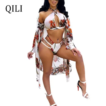QILI 3 Piece Sets Beach Bodysuits Print Hollow Out Sexy Rompers Women Long Sleeve Sets Bodysuits Casual Vacation Beach Wear
QILI 3 Piece Sets Beach Bodysuits Print Hollow Out Sexy Rompers Women Long Sleeve Sets Bodysuits Casual Vacation Beach Wear