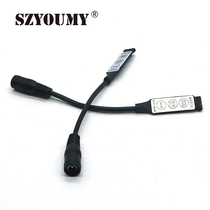 SZYOUMY 12V 24V LED RGB Controller Mini 3Key DC Plug wire LED RGB black White Dimmer Connector for 5050 3528 5630 LED Strip
SZYOUMY 12V 24V LED RGB Controller Mini 3Key DC Plug wire LED RGB black White Dimmer Connector for 5050 3528 5630 LED Strip