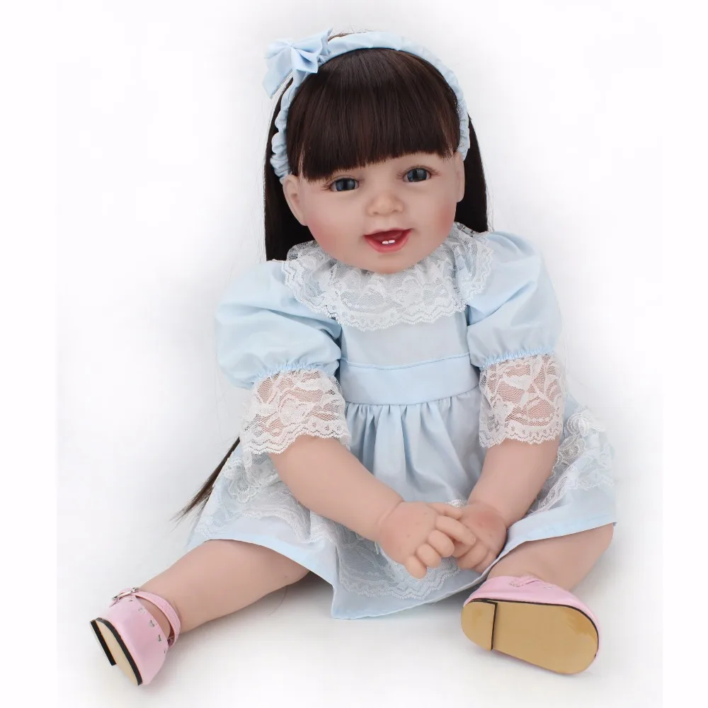 Handmade Long Hair Doll 22inch Soft Silicone Reborn Doll 55cm Lifelike Realistic Newborn Girl Baby Toy
Handmade Long Hair Doll 22inch Soft Silicone Reborn Doll 55cm Lifelike Realistic Newborn Girl Baby Toy
