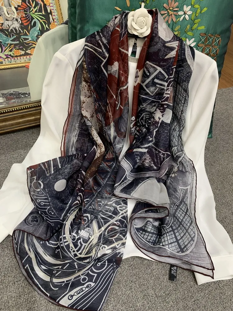 Luxury Brand Scarf Chiffon Silk Blended Female Scarves Large Square 140*140cm Handmade Hemming Curling Shawls Wraps
Luxury Brand Scarf Chiffon Silk Blended Female Scarves Large Square 140*140cm Handmade Hemming Curling Shawls Wraps