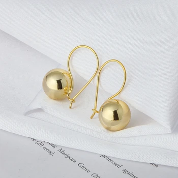 LouLeur 925 sterling silver big round bead drop earrings gold fashion temperament elegant long earrigns female jewelry charm
LouLeur 925 sterling silver big round bead drop earrings gold fashion temperament elegant long earrigns female jewelry charm