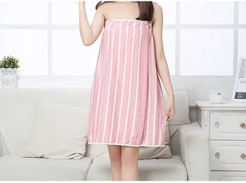 Hot Sale 100% cotton Women stripe Bath Towel Wearable Bath Beach Towel Pink Gray Soft Wrap Skirt Towels Absorbent Home
Hot Sale 100% cotton Women stripe Bath Towel Wearable Bath Beach Towel Pink Gray Soft Wrap Skirt Towels Absorbent Home