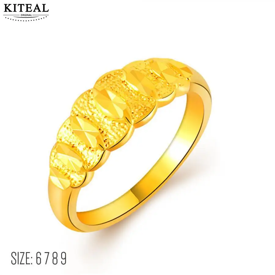 KITEAL Hot Selling 24K GP gold Color size 6 7 8 9 female rings simple style pure gold color bague bone
KITEAL Hot Selling 24K GP gold Color size 6 7 8 9 female rings simple style pure gold color bague bone