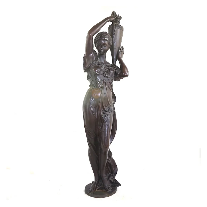 Westerdn design large size bronze lady with vase for yard decoration 
Westerdn design large size bronze lady with vase for yard decoration