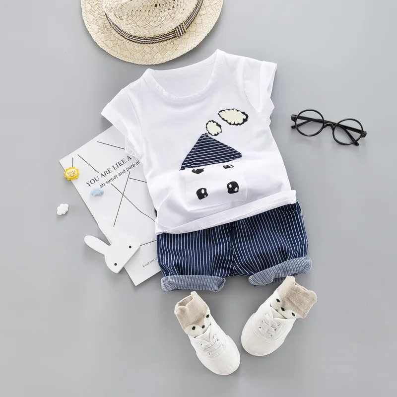 Cute Kid Baby Boy Cartoon House T-shirt Summer Clothing Set Strip Short Pants Children Clothing Short Sleeve Shirt Boys Suit
Cute Kid Baby Boy Cartoon House T-shirt Summer Clothing Set Strip Short Pants Children Clothing Short Sleeve Shirt Boys Suit