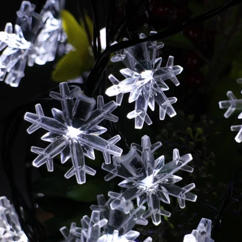 6m 30leds Battery Operated LED Snowflake String Lights Waterproof Christmas Fairy Lights Wedding Party Garden Holiday Decoration
6m 30leds Battery Operated LED Snowflake String Lights Waterproof Christmas Fairy Lights Wedding Party Garden Holiday Decoration