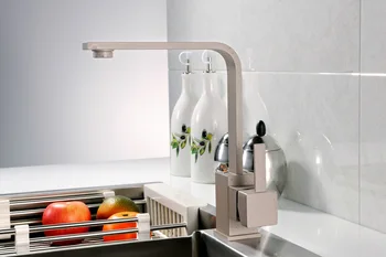Grey Quartz Kitchen Faucets 360 Swivel Mixer Tap Faucet kitchen basin faucet kitchen accessories
