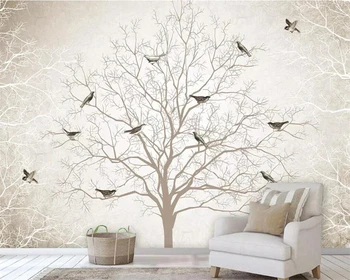 beibehang Wallpaper Custom 3D Large HD Retro Vintage Tree Birds Photo Wallpapers Living Room Bedroom Wallpaper Background 
beibehang Wallpaper Custom 3D Large HD Retro Vintage Tree Birds Photo Wallpapers Living Room Bedroom Wallpaper Background
