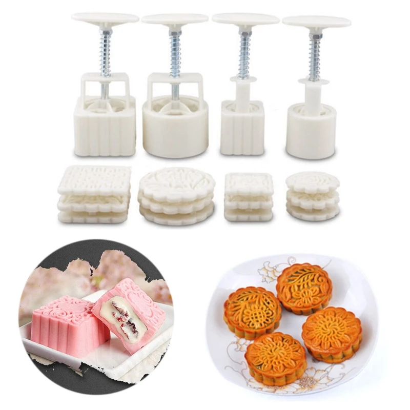 4 Sets Square Round Flower 50g to 100g Moon Cake Mold Mould Pastry Mooncake Hand DIY
4 Sets Square Round Flower 50g to 100g Moon Cake Mold Mould Pastry Mooncake Hand DIY