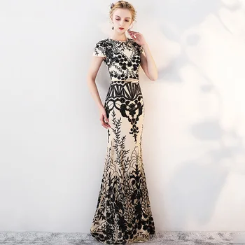 Black Mermaid Chinese Sexy Sequins Oriental Party Female Cheongsam Stage Show Qipao Dress Elegant Celebrity Banquet Dresses
Black Mermaid Chinese Sexy Sequins Oriental Party Female Cheongsam Stage Show Qipao Dress Elegant Celebrity Banquet Dresses