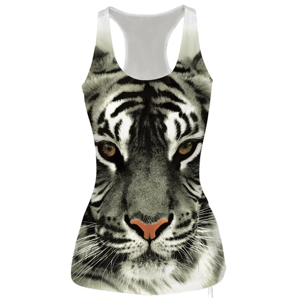 Vest Women Vintage Tiger 3D Floral Print Summer Tank Top Clothing Women Camisas Mujer Fitness Feminino #815
Vest Women Vintage Tiger 3D Floral Print Summer Tank Top Clothing Women Camisas Mujer Fitness Feminino #815