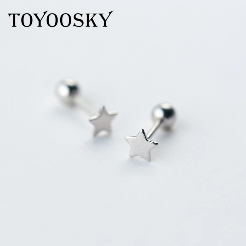 TOYOOSKY Small Smooth Star Pure 925 Sterling Silver Screw Stud Earrings For Women Girls Kids Mini Minimalist Contracted Jewelry
TOYOOSKY Small Smooth Star Pure 925 Sterling Silver Screw Stud Earrings For Women Girls Kids Mini Minimalist Contracted Jewelry
