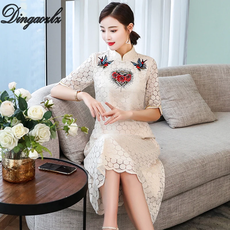 Dinagozlz Elegant Women dresses Vestidos 2019 New Embroidery Lace Dress Female Chinese Style Crochet Summer dress
Dinagozlz Elegant Women dresses Vestidos 2019 New Embroidery Lace Dress Female Chinese Style Crochet Summer dress