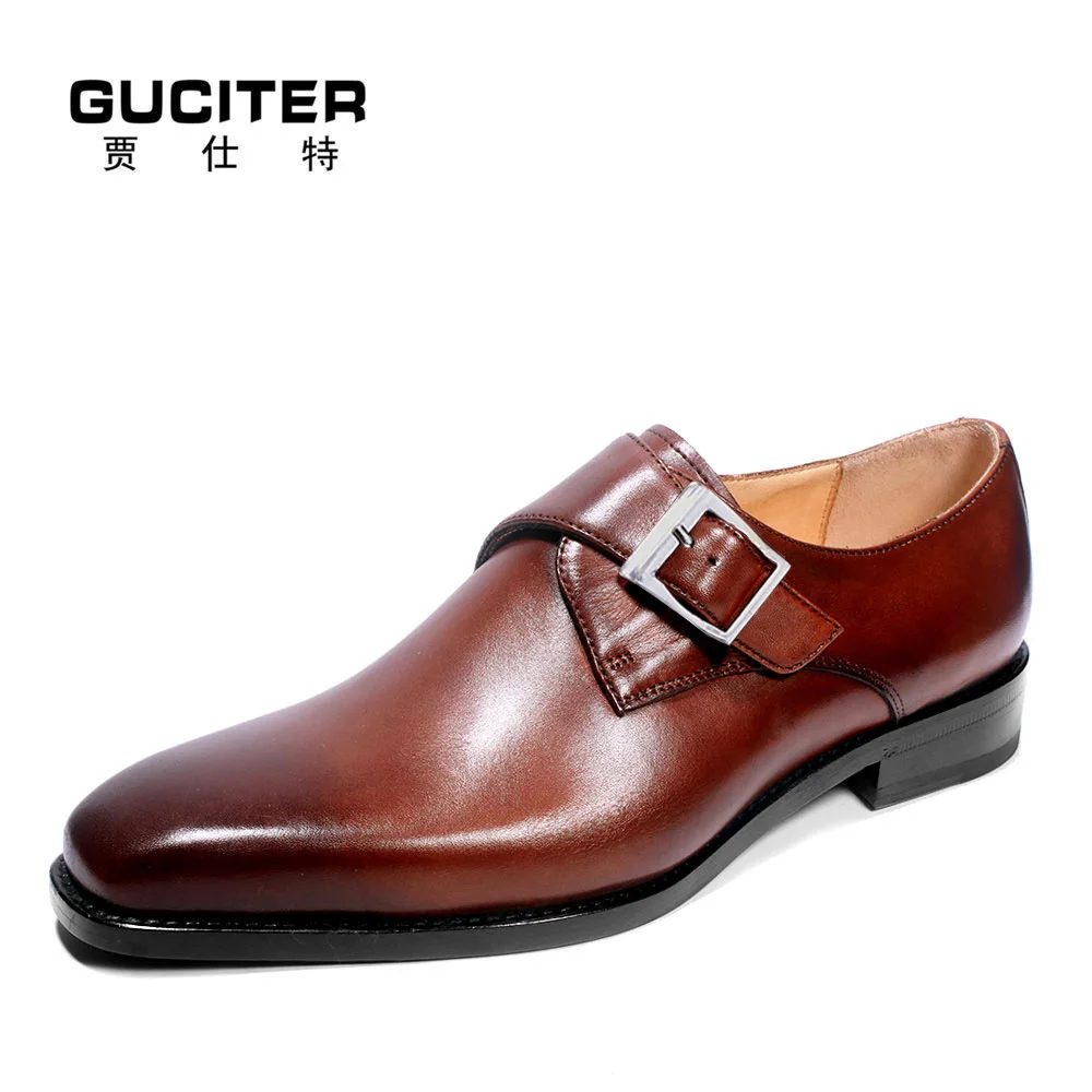 Guciter GOODYEAR welted craft shoes patina brown handmade genuine leather soles Custom single shoe buckle monks shoes breathable
Guciter GOODYEAR welted craft shoes patina brown handmade genuine leather soles Custom single shoe buckle monks shoes breathable