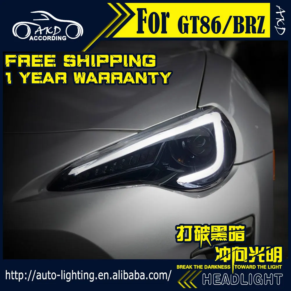 

AKD Car Styling Head Lamp for Subaru BRZ Headlights 2013-2018 GT86 FT86 LED Headlight DRL Dynamic Signal D2H Hid Bi Xenon Beam
