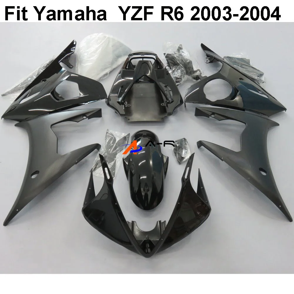 

R6 03-04 lack Injection Molding Fairing Kit For Yamaha YZF R6 YZF600 YZFR6 2003 2004 YZF-R6 R600 Fairings Bodywork Case