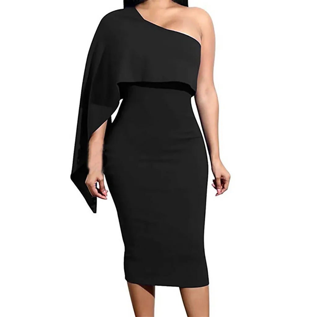 Boho Style Women Sexy Solid Sloping Shoulder Ruffled Sleeve Slim Party Midi Dress Party Bridesmaids Infinity Robe Longue Femme
Boho Style Women Sexy Solid Sloping Shoulder Ruffled Sleeve Slim Party Midi Dress Party Bridesmaids Infinity Robe Longue Femme