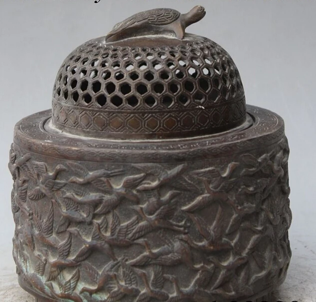 007419 6" china fengshui bronze Crane d turtle Tortoise statue incense burner Censer
007419 6" china fengshui bronze Crane d turtle Tortoise statue incense burner Censer