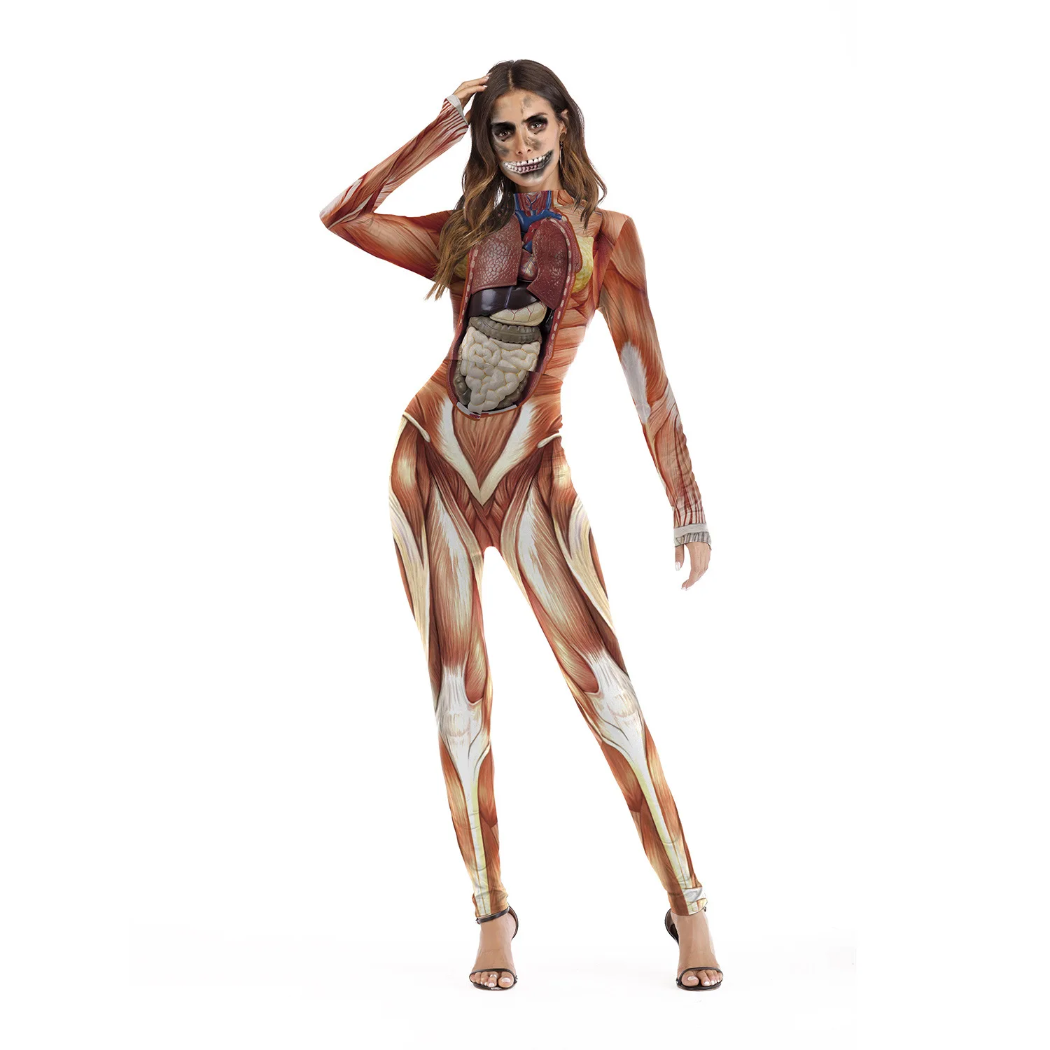 2019 Skull Body Suit Skeleton Tight Jumpsuit Halloween Costumes For Women Scary Ladies Witch Costume Halloween Cosplay Disfraces
2019 Skull Body Suit Skeleton Tight Jumpsuit Halloween Costumes For Women Scary Ladies Witch Costume Halloween Cosplay Disfraces