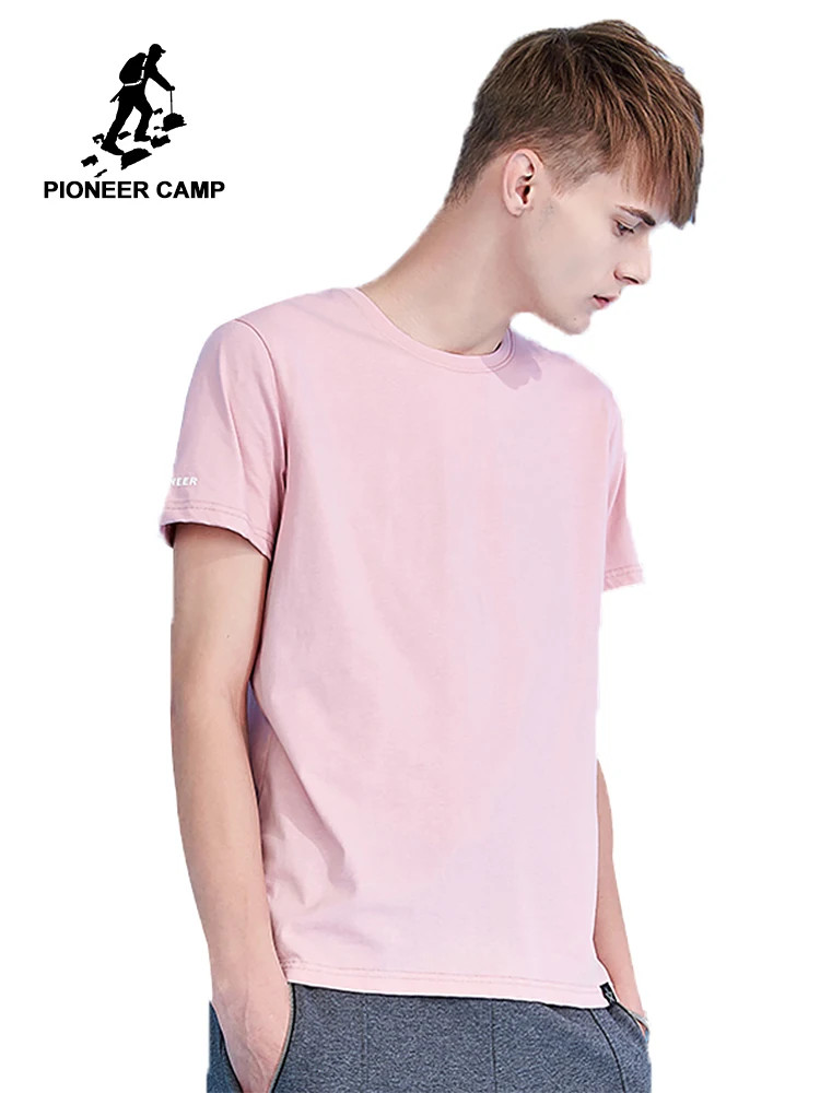 Pioneer camp new summer style short sleeve t shirt men brand clothing solid casual t-shirt men women quality tees pink ADT802116
Pioneer camp new summer style short sleeve t shirt men brand clothing solid casual t-shirt men women quality tees pink ADT802116
