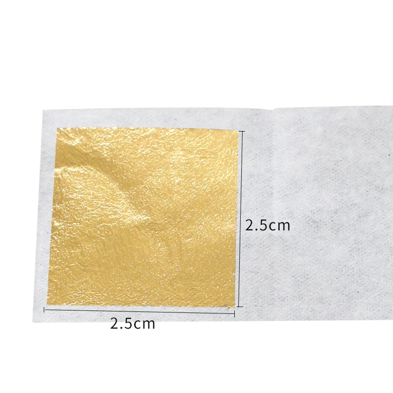 2.5X2.5cm 24K Pure Genuine Gold Leaf 100 Sheets, Food Grade, Ideal Choice for Skin Care,Food Decoration and Crafts,free shipping
2.5X2.5cm 24K Pure Genuine Gold Leaf 100 Sheets, Food Grade, Ideal Choice for Skin Care,Food Decoration and Crafts,free shipping