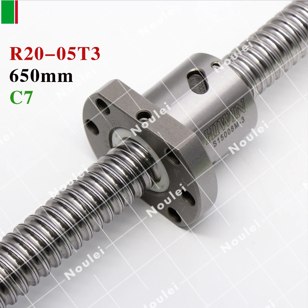 HIWIN 2005 C7 600mm ball screw 5mm lead with R20-5T3-FSI ballnut and end machined for high stability linear CNC screw diy kit
HIWIN 2005 C7 600mm ball screw 5mm lead with R20-5T3-FSI ballnut and end machined for high stability linear CNC screw diy kit