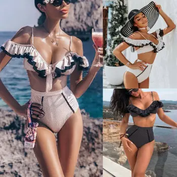 Women Monokini Padded Swimwear Swimsuit Beachwear High Waist Bikini Set Bathing Suit
Women Monokini Padded Swimwear Swimsuit Beachwear High Waist Bikini Set Bathing Suit