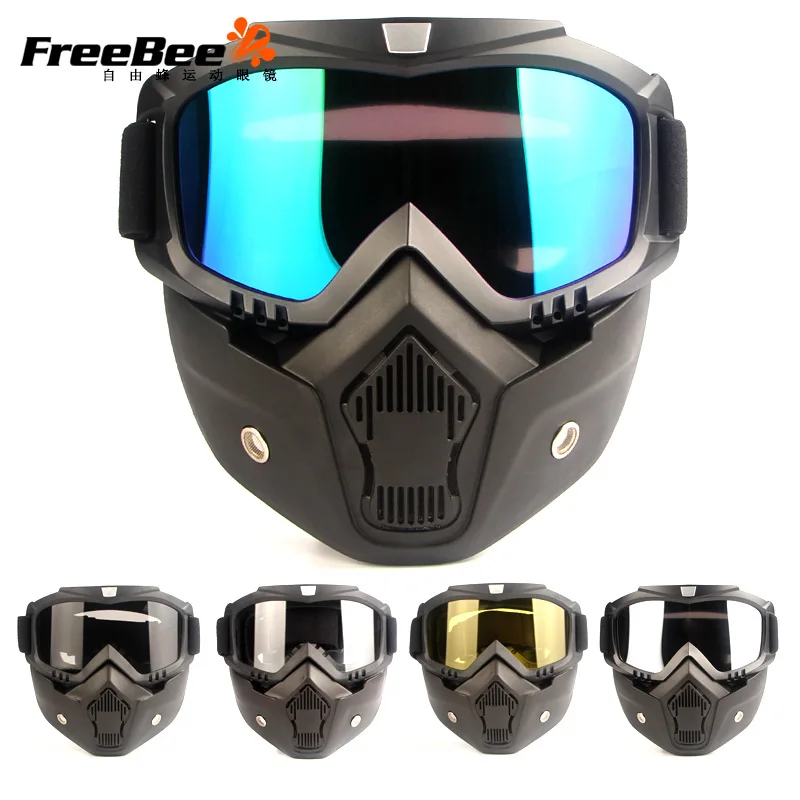 Outdoor Cycling Motorcycle Goggles with Detachable Mask Mouth Filter Harley Style Protect Padding Half Face Helmet Sunglasses
Outdoor Cycling Motorcycle Goggles with Detachable Mask Mouth Filter Harley Style Protect Padding Half Face Helmet Sunglasses